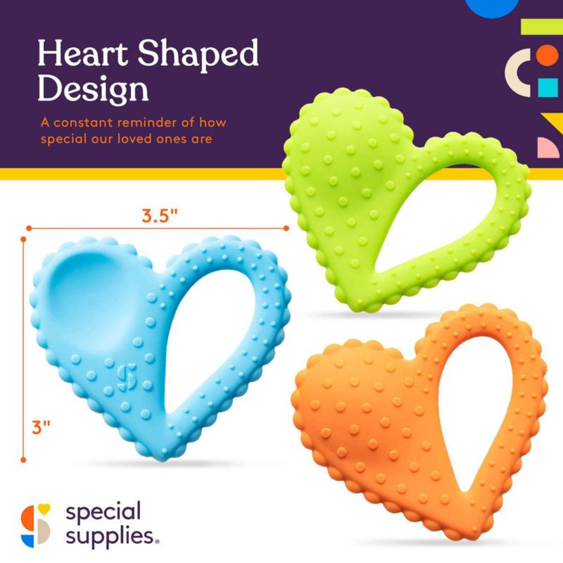 Herramientas de terapia motora oral Teether Heart Spoon suministros especiales