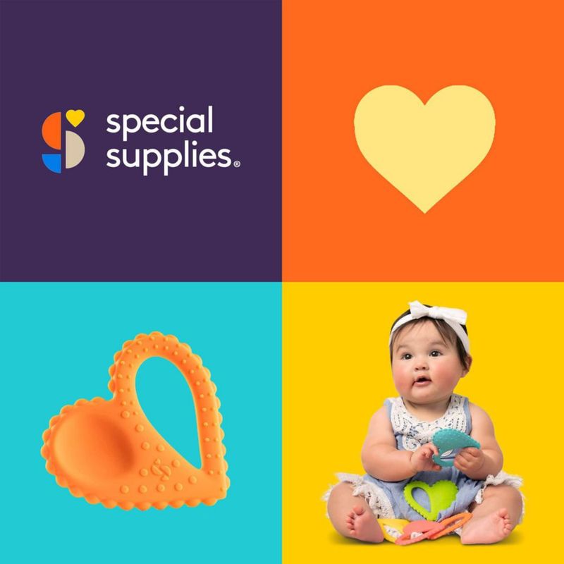 Herramientas de terapia motora oral Teether Heart Spoon suministros especiales