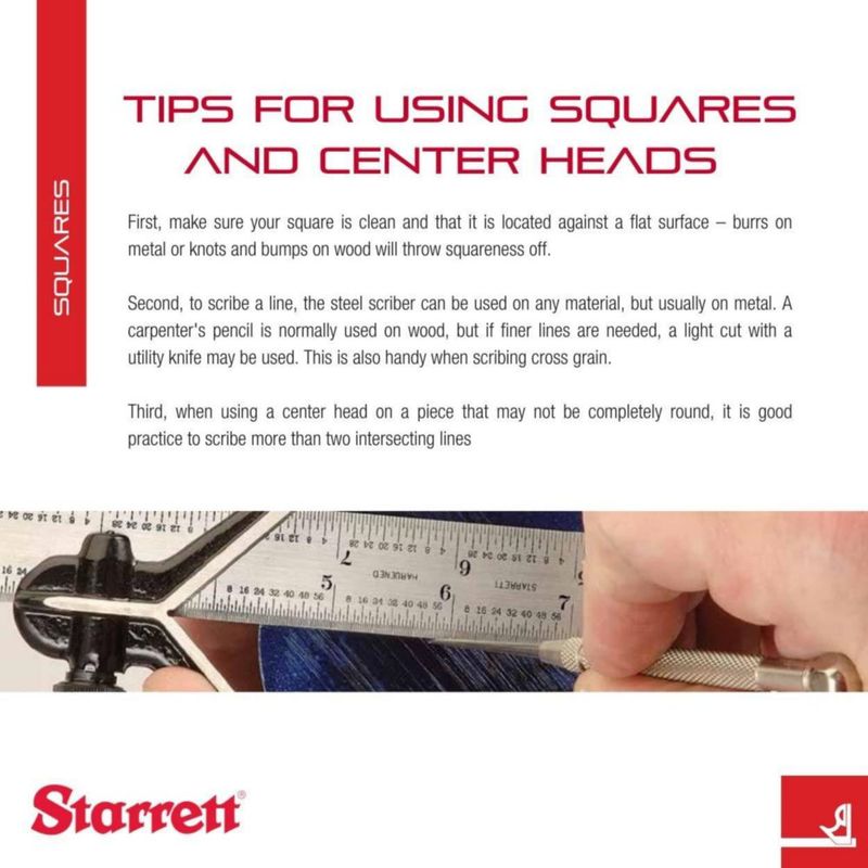 Escuadra combinada Starrett de 10 cm con cabeza de acero
