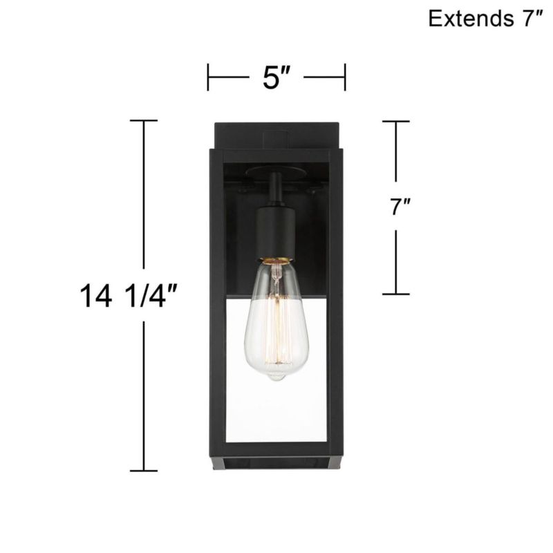 Luminaria exterior John Timberland negra de 36 cm (paquete de 2)