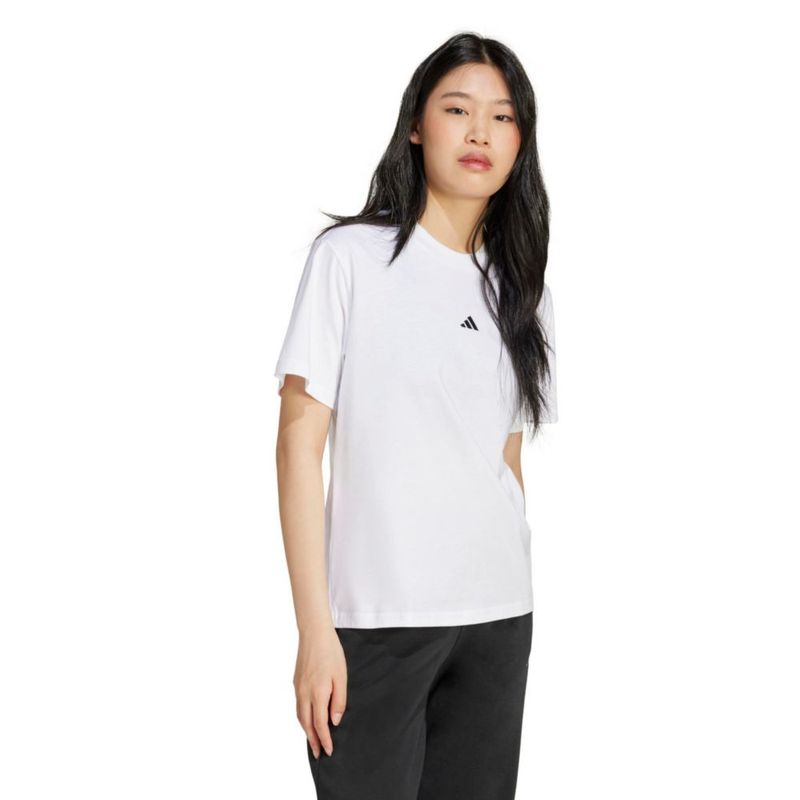 CAMISETA adidas mujer con pequeño logo blanco/negro talla grande