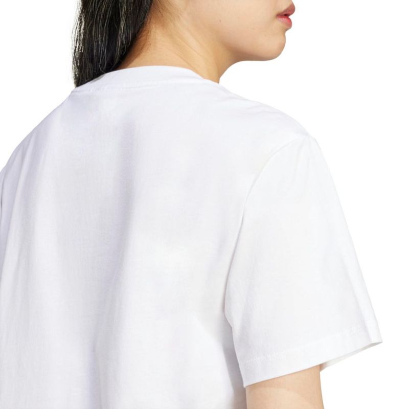 CAMISETA adidas mujer con pequeño logo blanco/negro talla grande