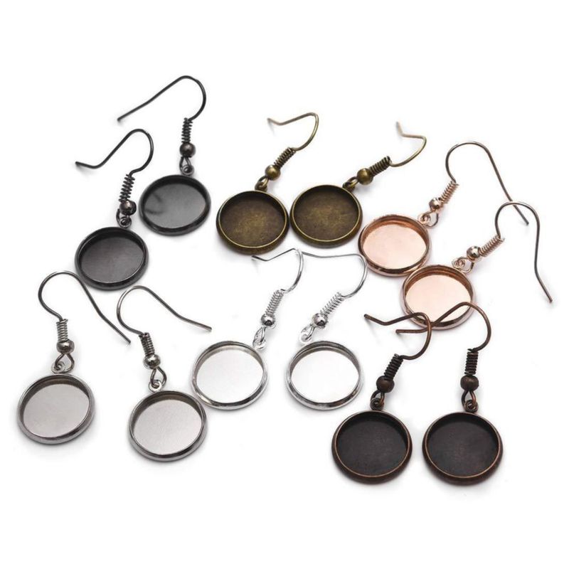 Juego de ganchos de alambre para pendientes LANBEIDE 12 mm 42 unidades 7 colores