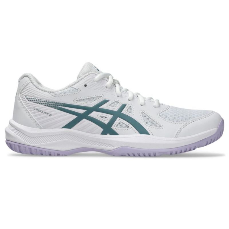 Zapatillas de Voleibol para Mujer ASICS Upcourt 6 Blanco/Verde Azulado