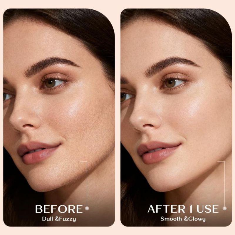 Rasuradora eléctrica facial WLU Dermaplane vello de melocotón rosa pastel