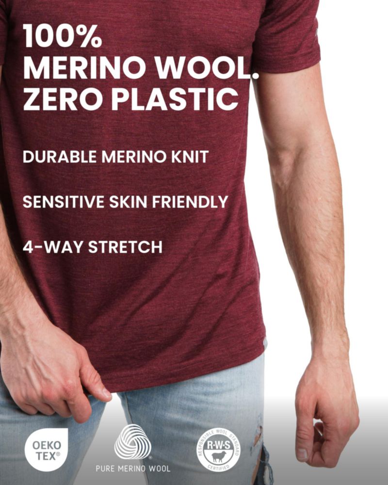 CAMISETA Merino.tech Talla Grande Azul Marino con Calcetines de Lana Incluidos
