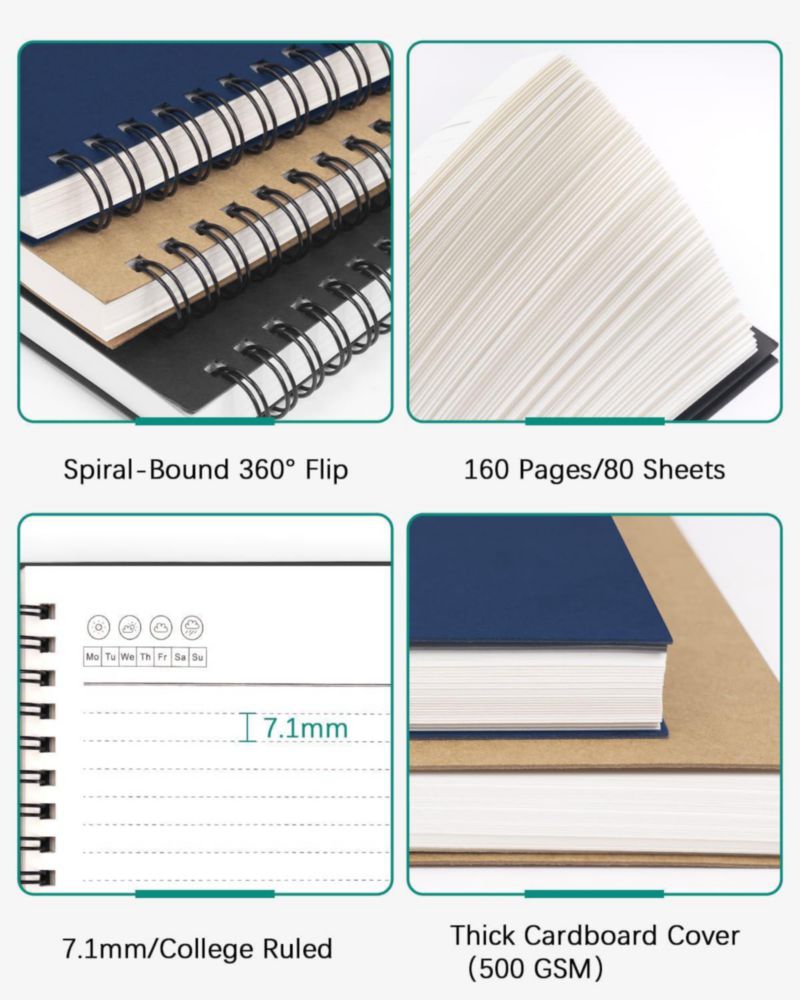 Cuadernos Dynta Pack de 3 22 × 28 cm 160 páginas rayadas