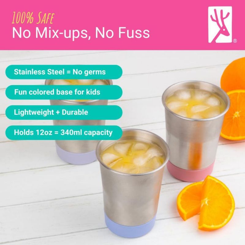 Vaso para niños Elk and Friends 355 ml Pack de 4