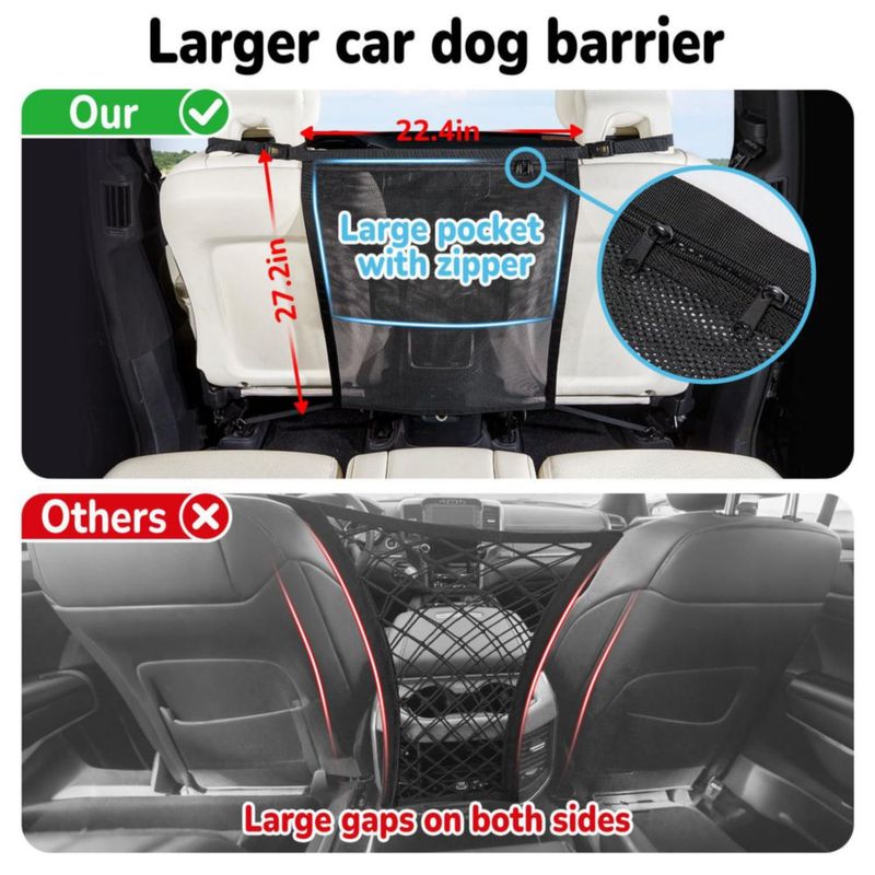 Barrera para Perros Data Mist - Red Divisoria para Coche/SUV/Camión