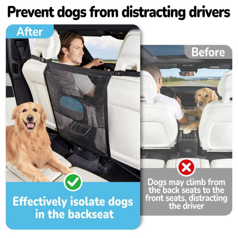 Barrera para Perros Data Mist - Red Divisoria para Coche/SUV/Camión