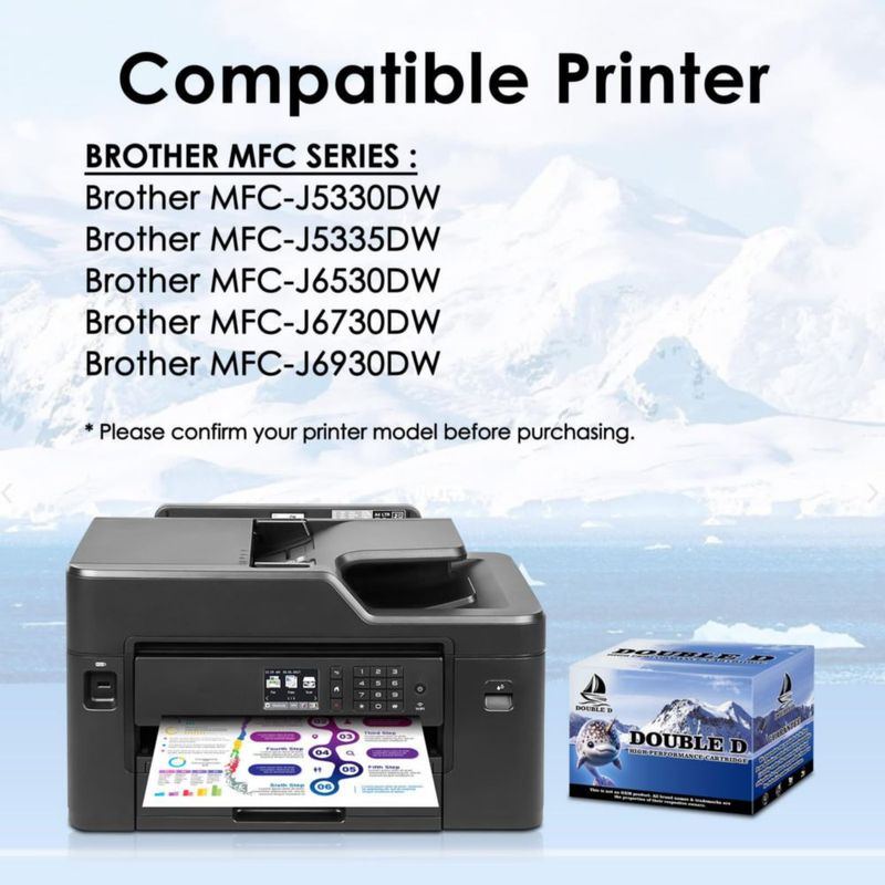Cartuchos de tinta DOUBLE D LC3019 XXL compatibles para Brother