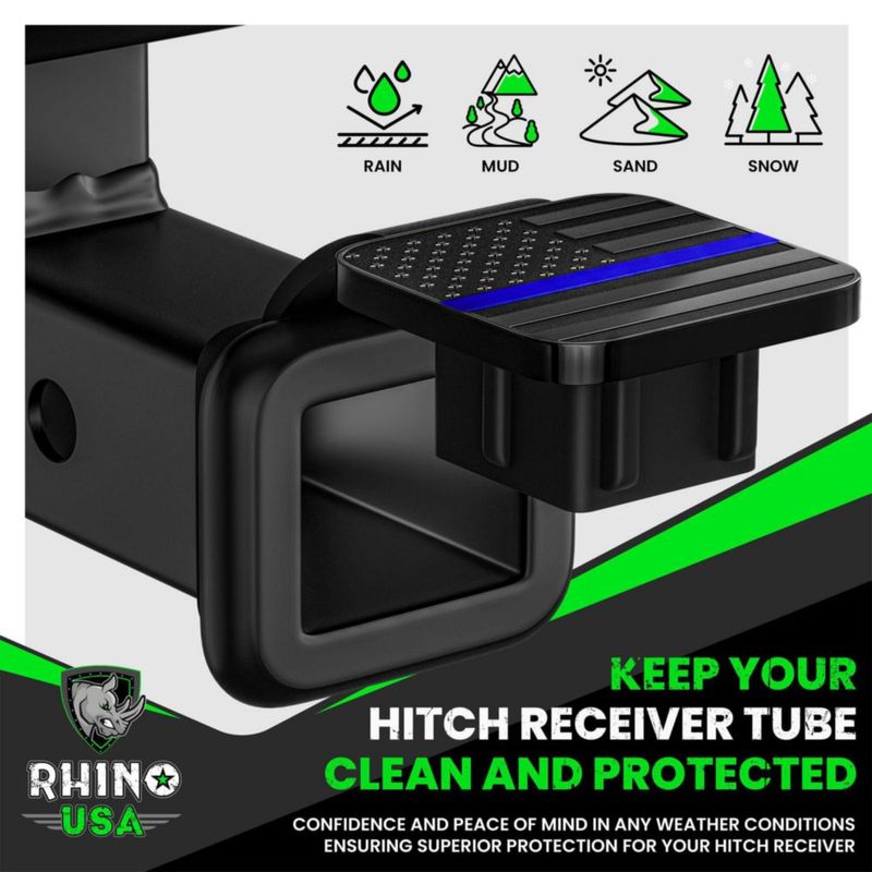 Cubierta para Enganche de Remolque Rhino USA 2" Bandera Americana