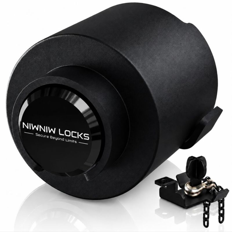 Candado anti-robo para enganche de remolque NiwNiw 2‑5/16 pulg.
