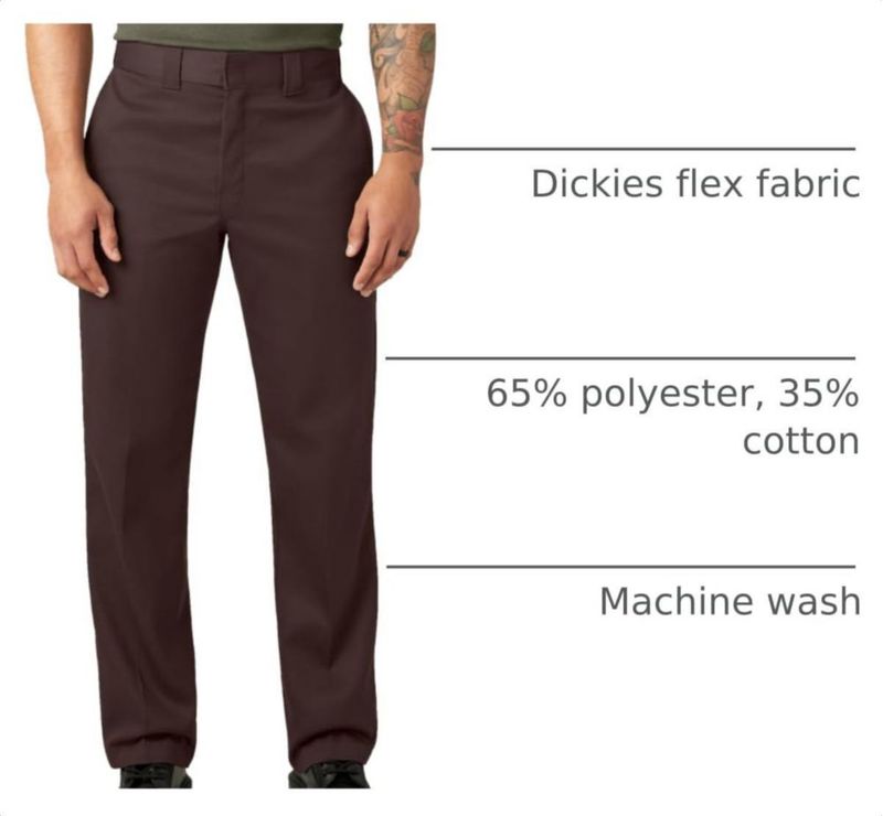 PANTALONES Dickies 874® Flex Twill Marrón Oscuro 40‑102 cm × 32‑81 cm