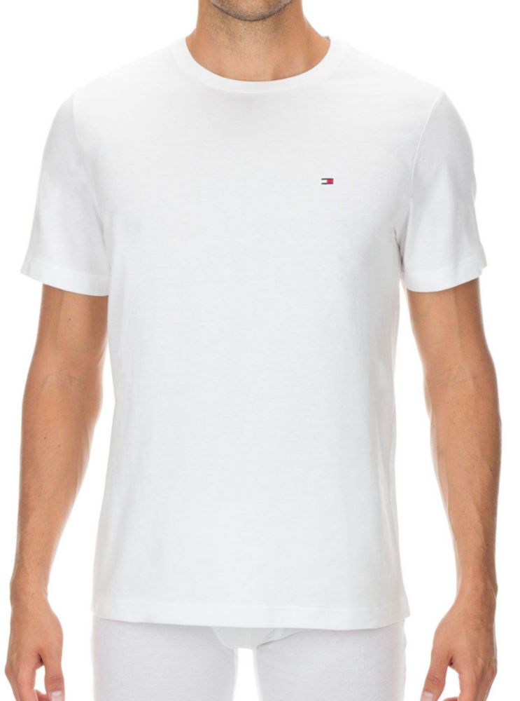 Camiseta Tommy Hilfiger X-Large Blanca de Cuello Redondo