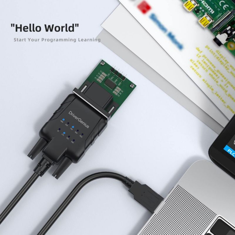 Adaptador USB a Serial DriverGenius 2 unidades con 9 LED