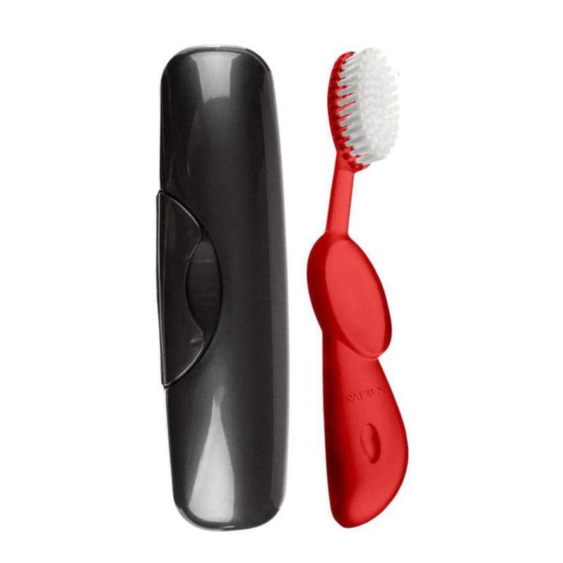 Cepillo de dientes RADIUS Original Big Brush rojo libre de BPA