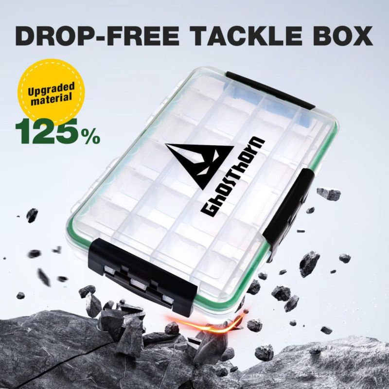 Caja de pesca Ghosthorn 3700 para almacenamiento de señuelos - Pack de 3 impermeable