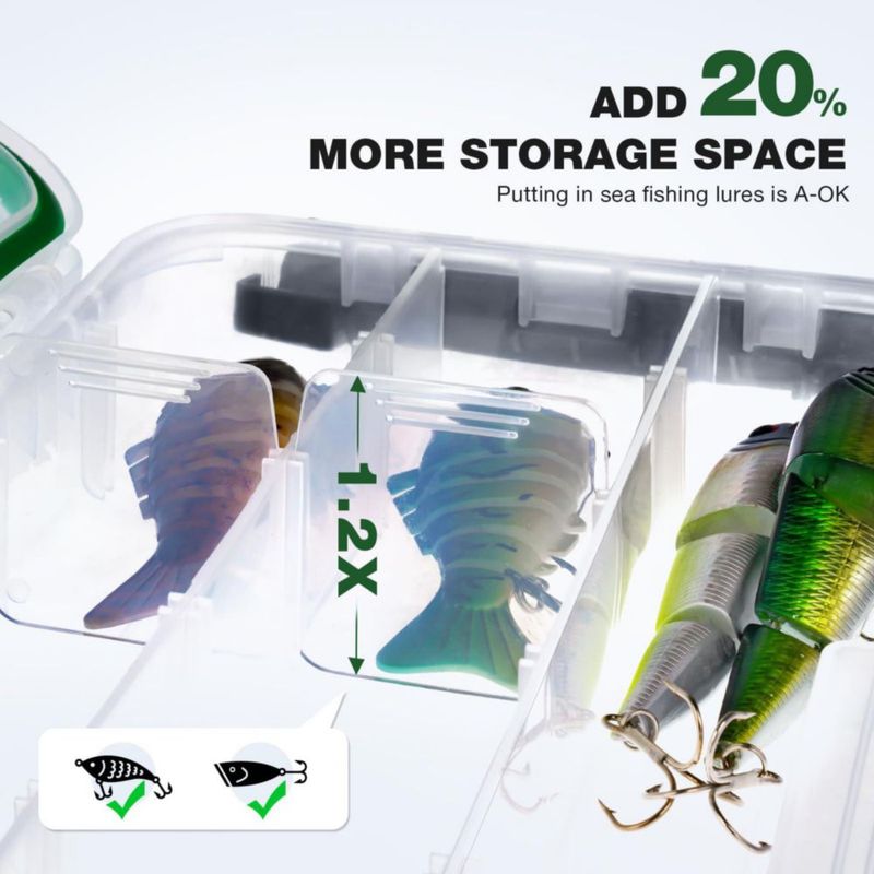 Caja de pesca Ghosthorn 3700 para almacenamiento de señuelos - Pack de 3 impermeable