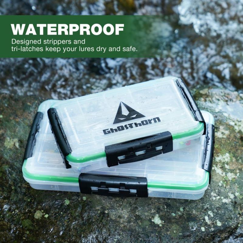 Caja de pesca Ghosthorn 3700 para almacenamiento de señuelos - Pack de 3 impermeable