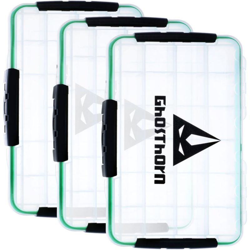 Caja de pesca Ghosthorn 3700 para almacenamiento de señuelos - Pack de 3 impermeable
