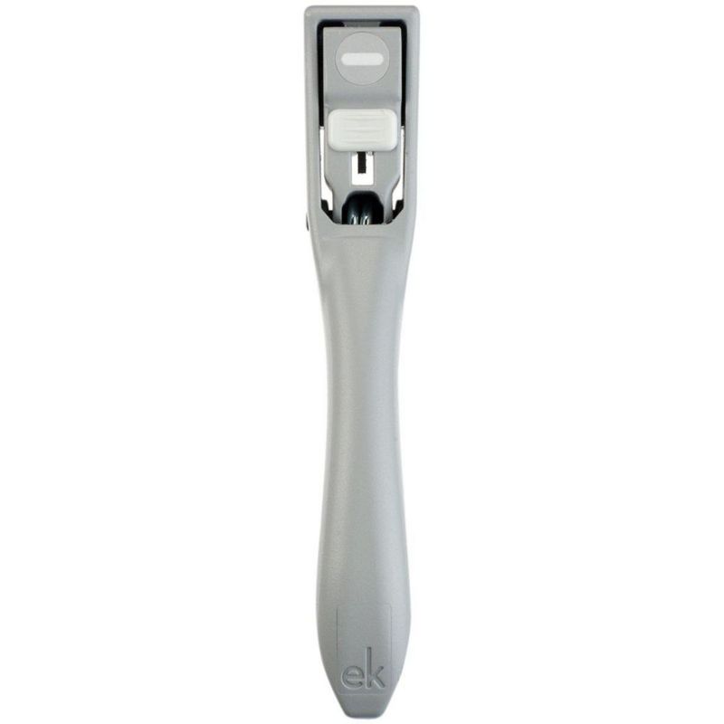 Perforadora de papel EK Tools de ranura vertical gris
