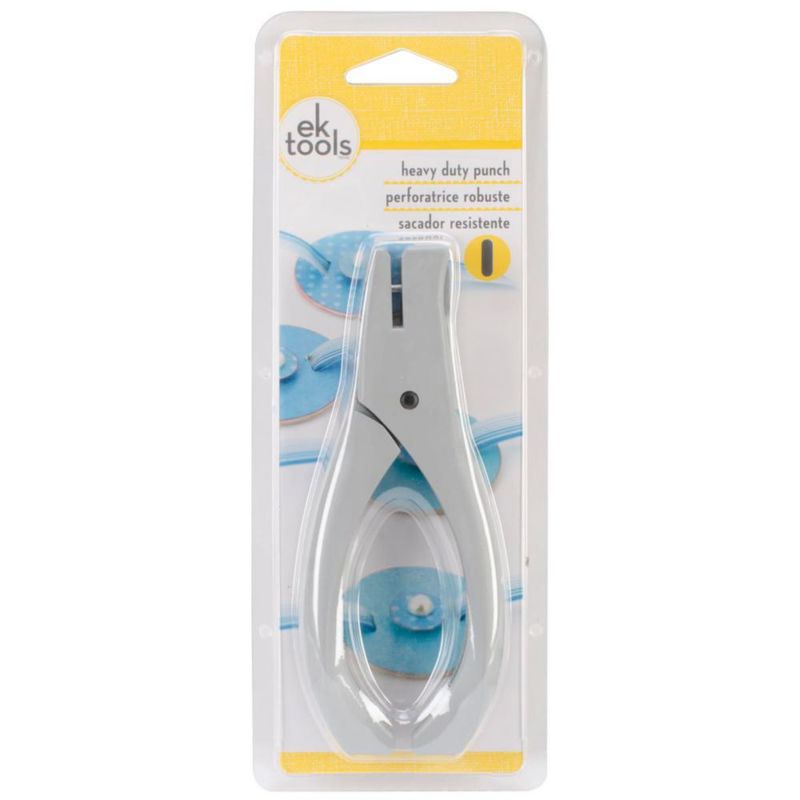 Perforadora de papel EK Tools de ranura vertical gris