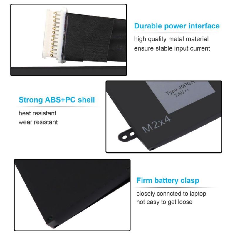 Batería de portátil Emanjor 42Wh 76V J0PGR para Dell Latitude