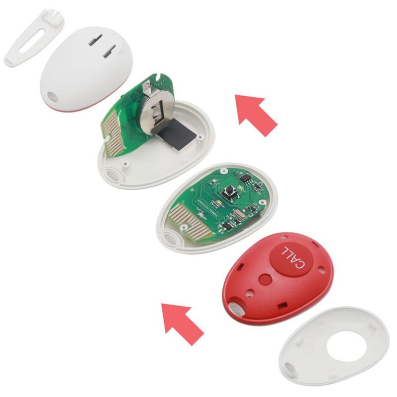 Pulsador para cuidadores CallToU con 4 botones y 2 receptores