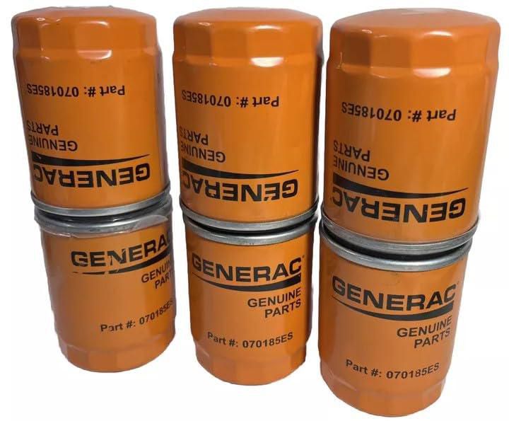 Filtro de aceite powmx - paquete de 6 compatible con Generac 070185E