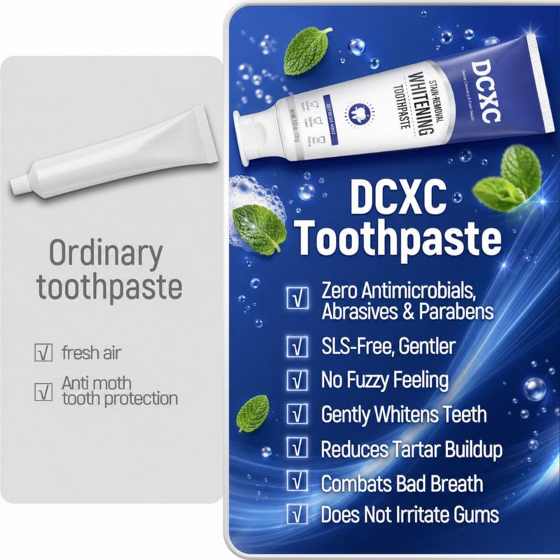 Pasta dental DCXC 100 g Blanqueadora sin SLS y con menta