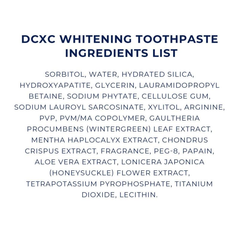 Pasta dental DCXC 100 g Blanqueadora sin SLS y con menta