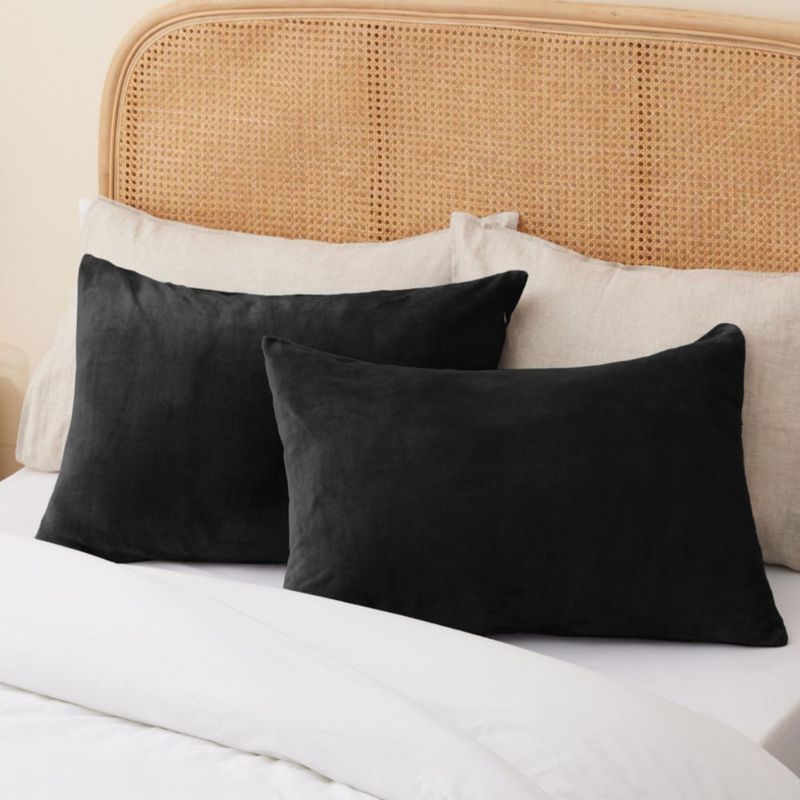 Funda de almohada BEDELITE Queen 51x76 cm negro – Pack de 2
