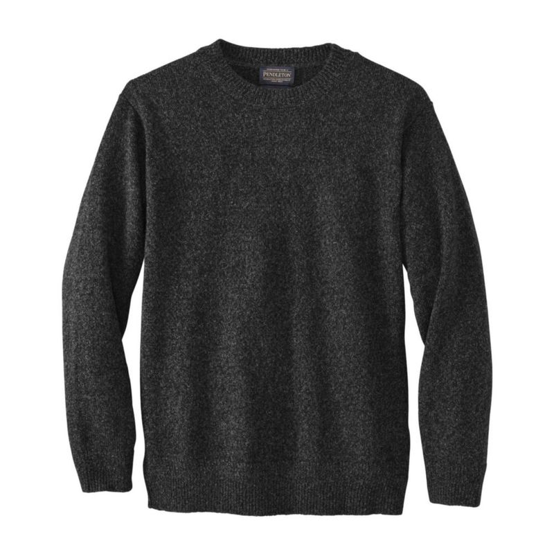 Suéter Pendleton Pullover de Lana Negro Heather