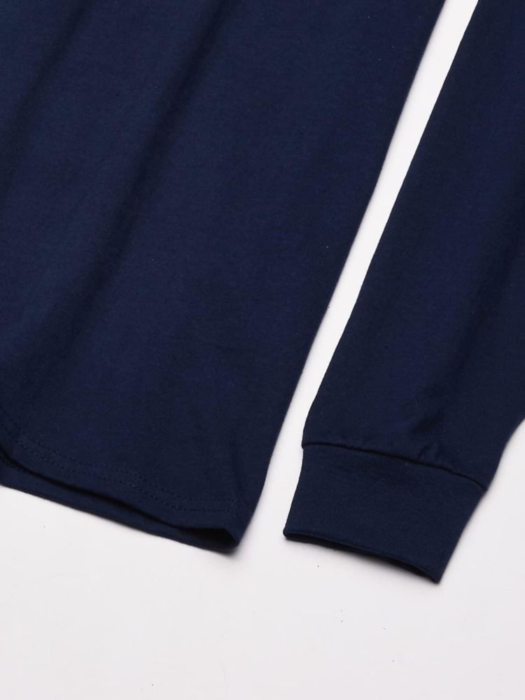 Camiseta Hanes talla extra grande azul marino manga larga