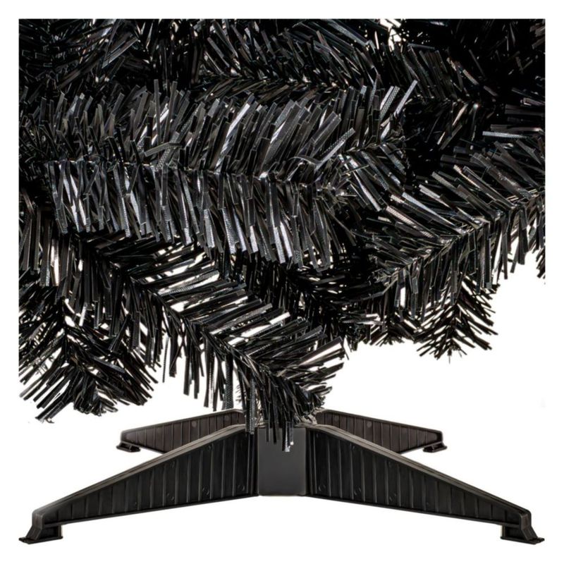 Arbol De Navidad Negro Pino Navideño 1.60 Metros 650 Ramas