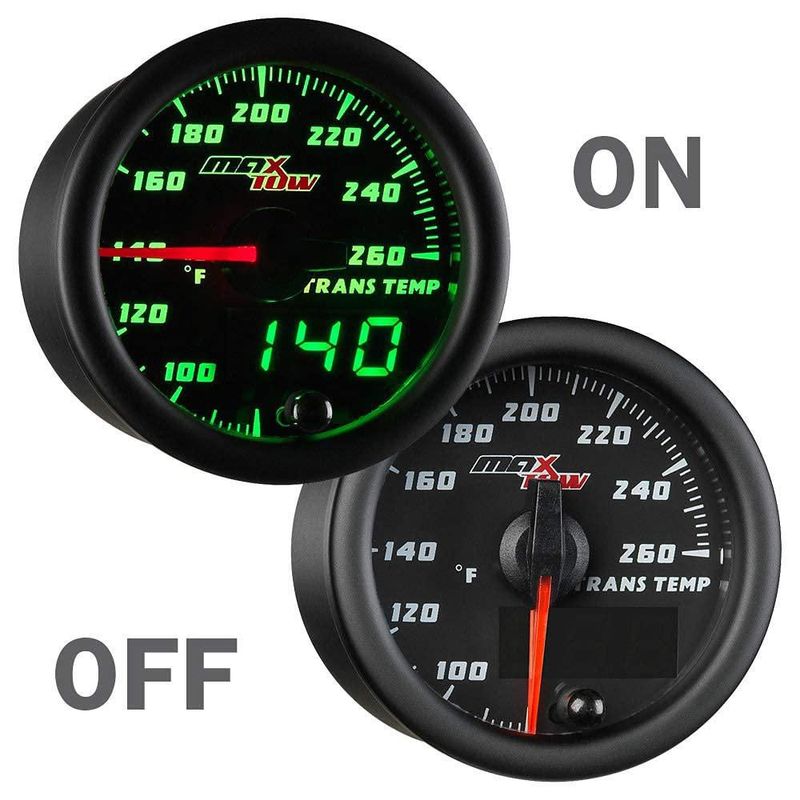 Indicador MaxTow de Temperatura de Transmisión 52 mm Negro y Verde 260 °F