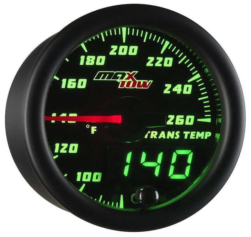 Indicador MaxTow de Temperatura de Transmisión 52 mm Negro y Verde 260 °F