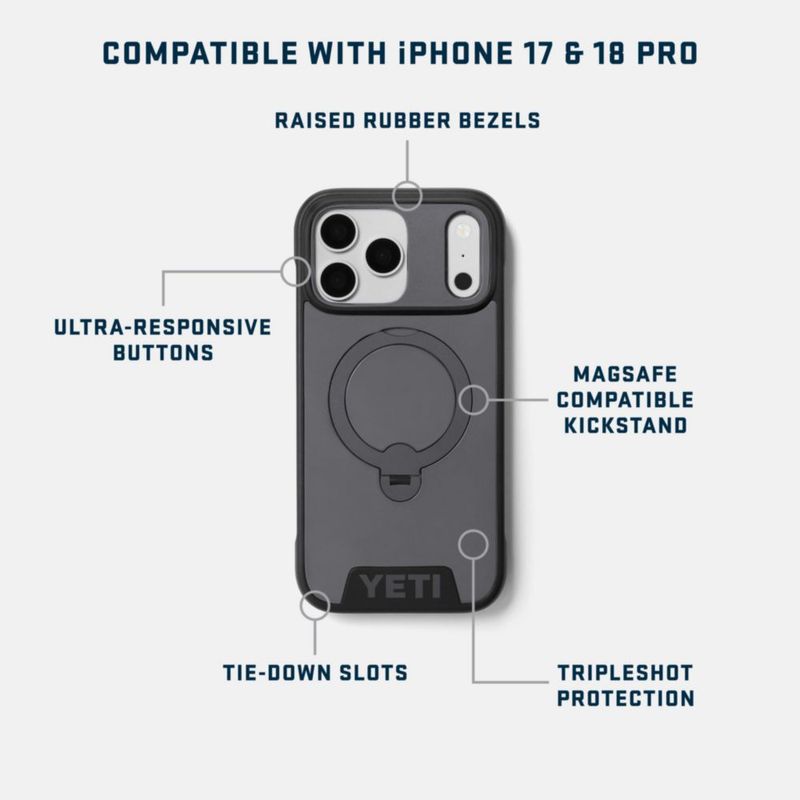 Funda YETI para iPhone 17/18 Pro Negra con MagSafe