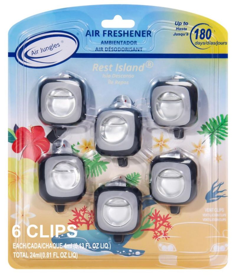 Ambientador para coche Air Jungles Rest Island 6 uds