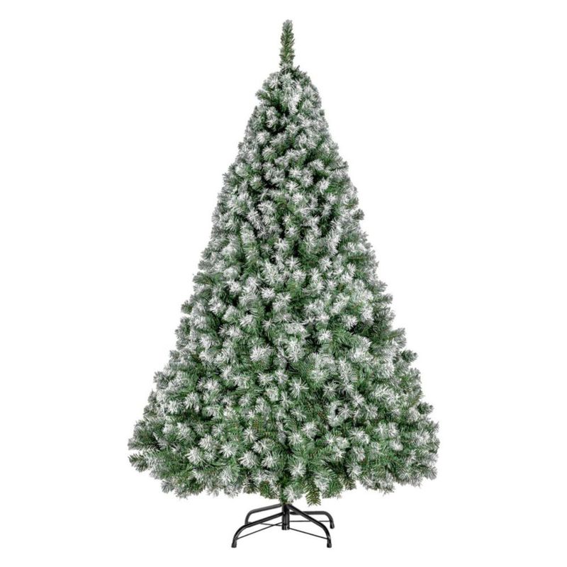 Arbol De Navidad Verde Semi Nevado 1.9 M Pino Navideño