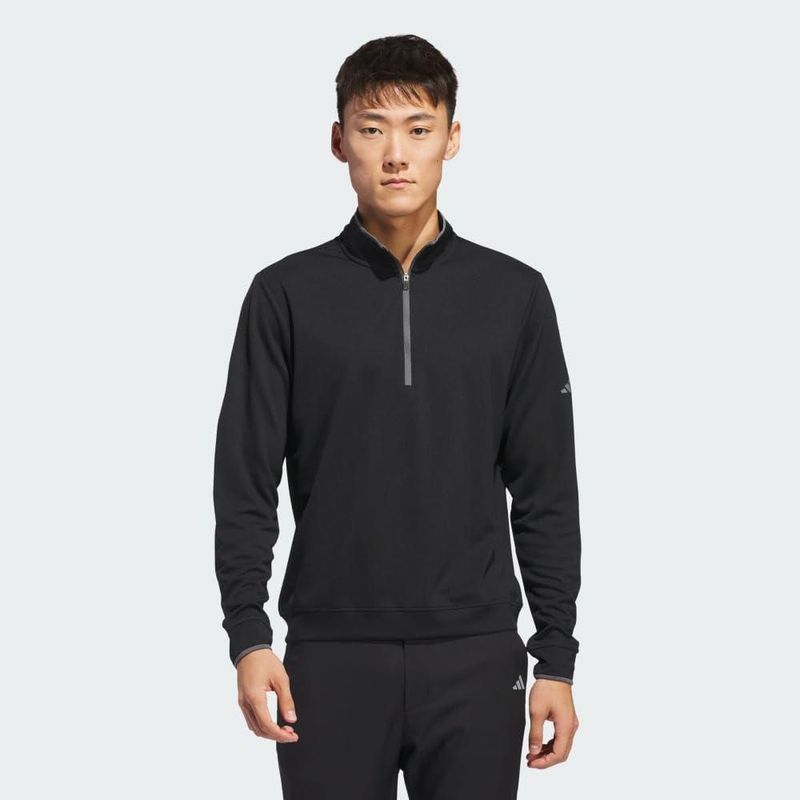 Sudadera adidas negra con medio cierre talla XXL