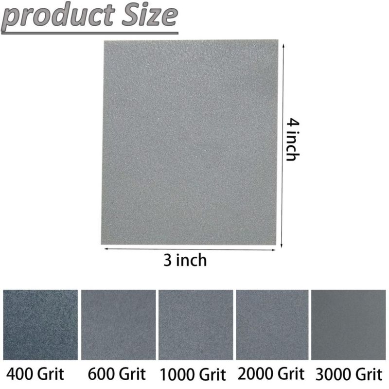 Esponjas de lijado Tonmp 76 × 10 cm 400‑3000 granos 20 unidades