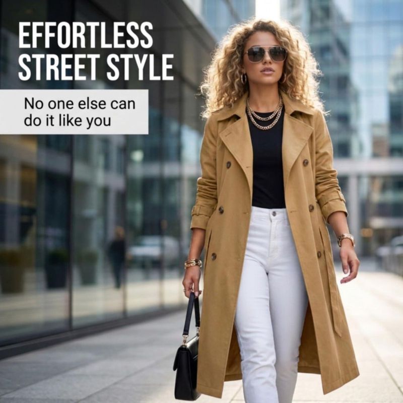 Abrigo Steve Madden de solapa larga estilo trench