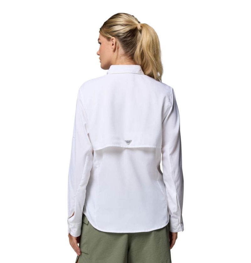 Camisa Columbia PFG Tamiami II de manga larga blanca XS