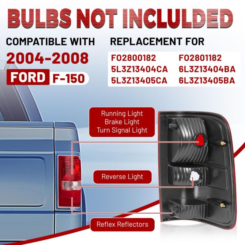 Luz Trasera HECASA para Ford F-150 Styleside (2004‑2008)