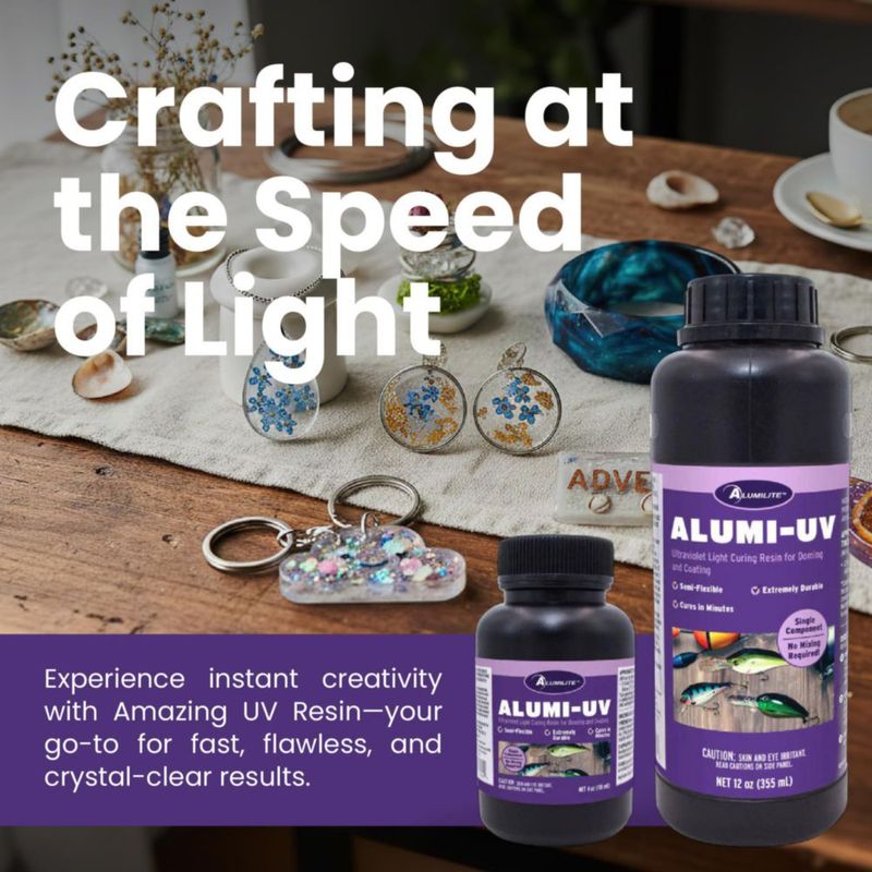 Resina Alumilite Alumi-UV 118 ml curada con luz