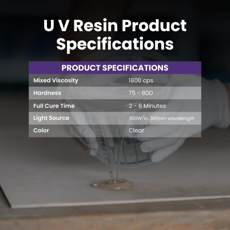 Resina Alumilite Alumi-UV 118 ml curada con luz
