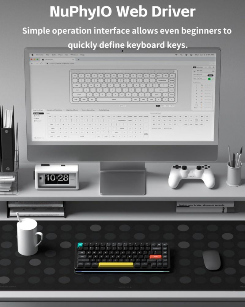 Teclado mecánico inalámbrico nuphy Halo V2 IO PBT RGB BT5.0