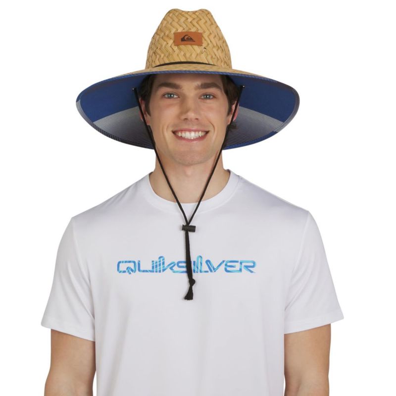 Sombrero de Sol Quiksilver XXL Monaco Blue de Paja con Ala Ancha